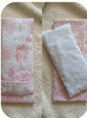 Bandeau relaxant Bandeau Toile de jouy, dessus imprimé et dessous en coton blanc
