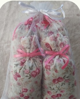 Paquet de 4 sachets de lavande Sachets Romantique